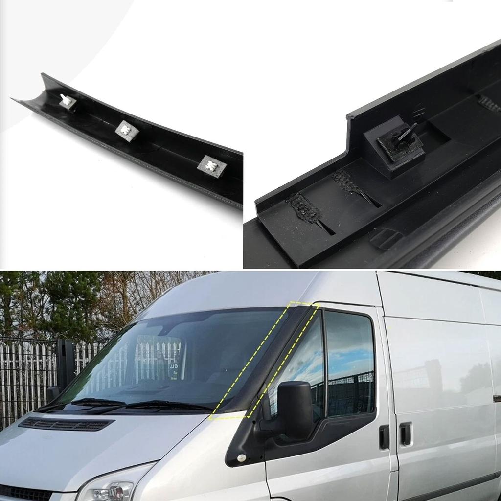 YC15B03180BB 4069907 For Ford Transit 8pcs Front Windscreen A Pillar Side Trim Clips Windshield Bezels Strips Mounting Clips