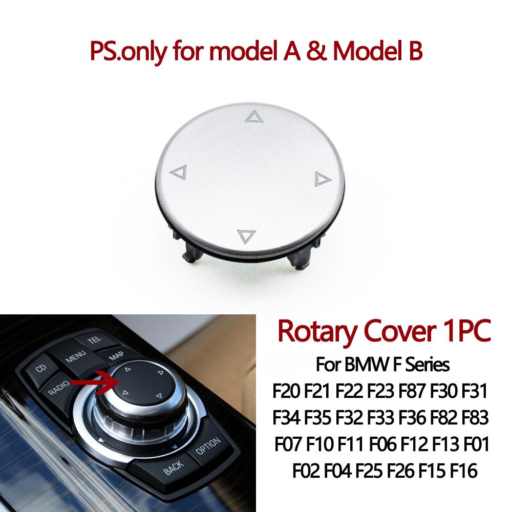 Silver Car CIC IDrive Multimedia Control Button Cover For BMW 1 2 3 4 5 6 7 X3 X4 X5 X6 F20 F22 F30 F34 F36 F10 F02 F06 F25 F15