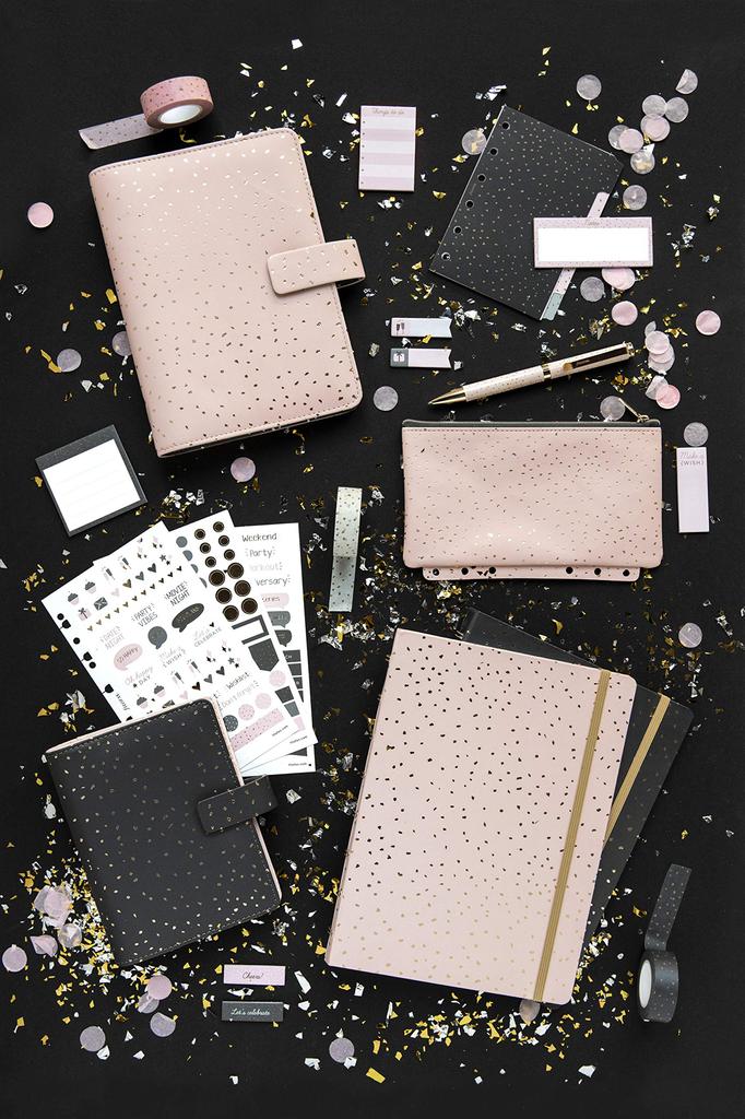Filofax Confetti Small Rose Quartz Planner (028725), Officially Imported, Mini 6