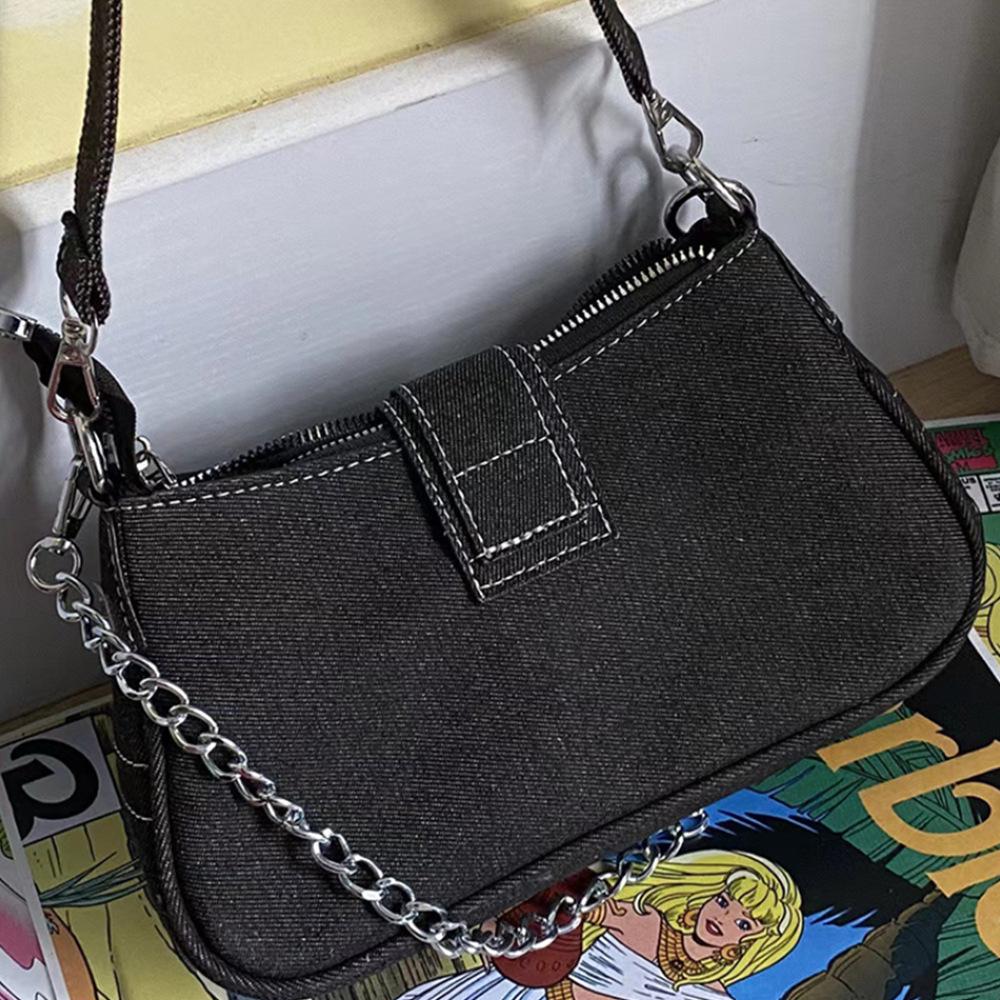 2025 Y2K Spicy Girl Star Chain Canvas Shoulder Bag