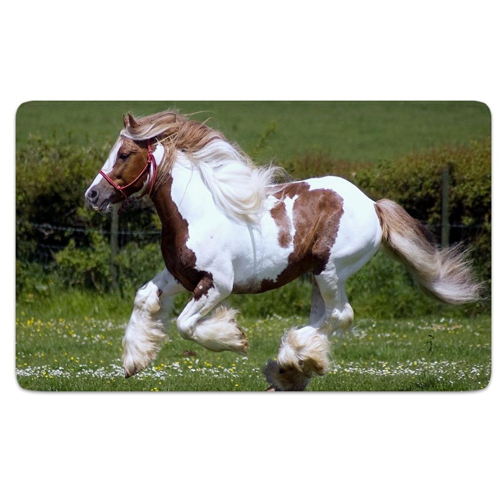 

Galloping Horse Welcome Mat Door for Home Living Room Bedroom Sofa Doormat Decor Kids Play Area Rug Carpet Non-slip Floor Mat 40x60cm