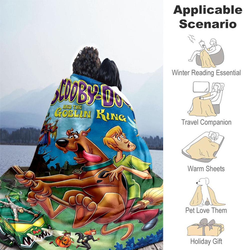 1PC Scooby-Doo! AND THE GOBLIN KING Outdoor Flannel Blanket Soft Plush Decor for Picnics, camping,Bedroom, Playroom, Office1218A