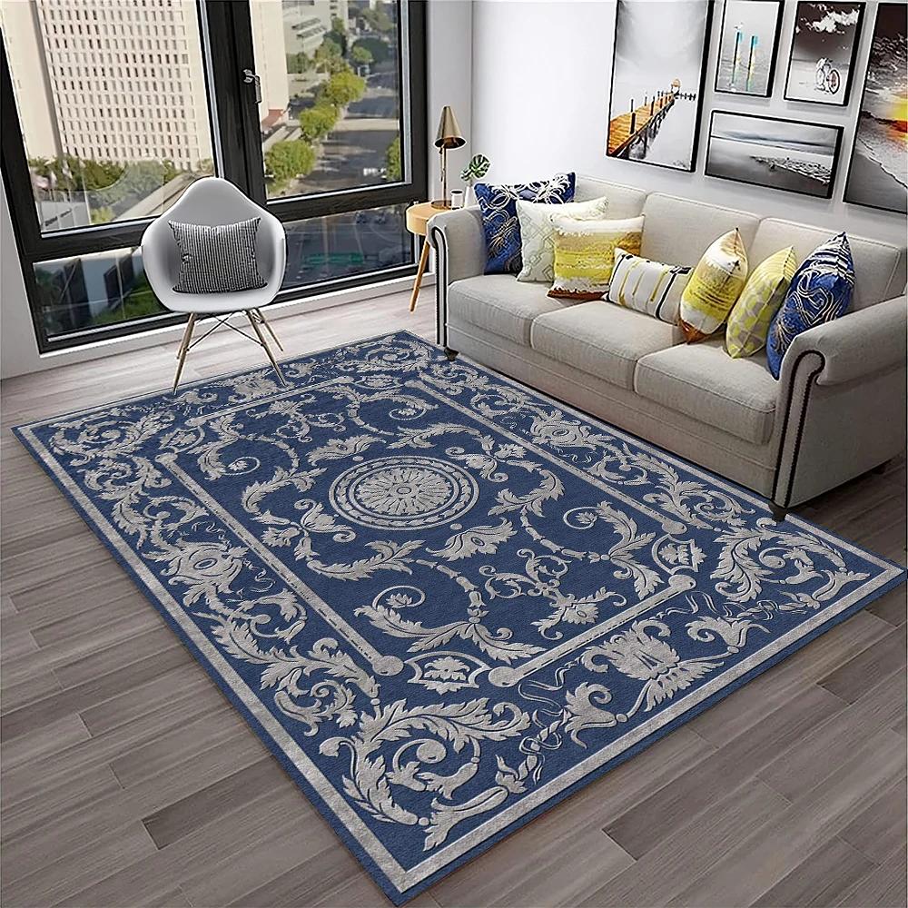 Persian Turkey Bohemian Flower Carpet Rug for Home Living Room Bedroom Sofa Doormat Kitchen Decor,Area Rug Non-slip Floor Mat