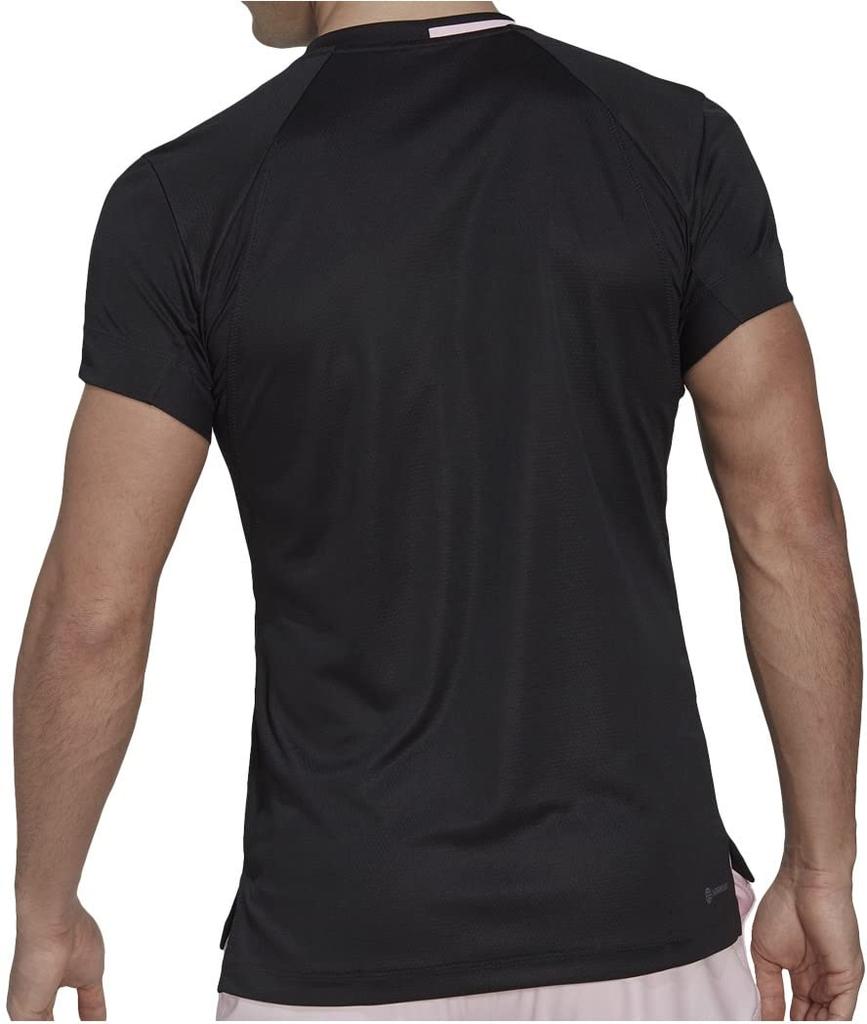 Adidas Kurzarm Tennis Serie LA196 Schwarz M T-Shirt U.S.. Herren (HH9472)