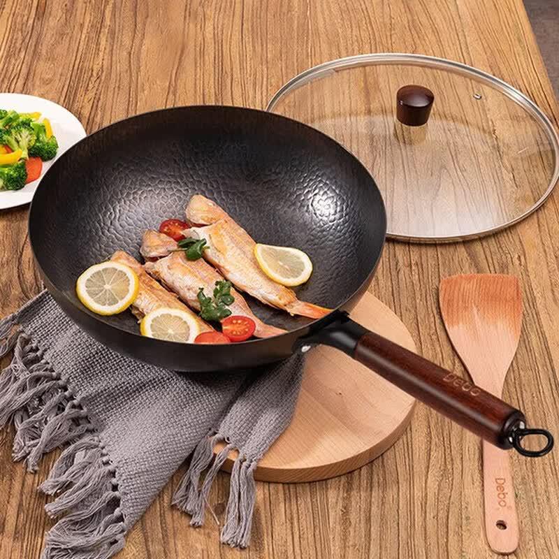 Debao Melissa 32cm Non-Stick Fine Iron Wok