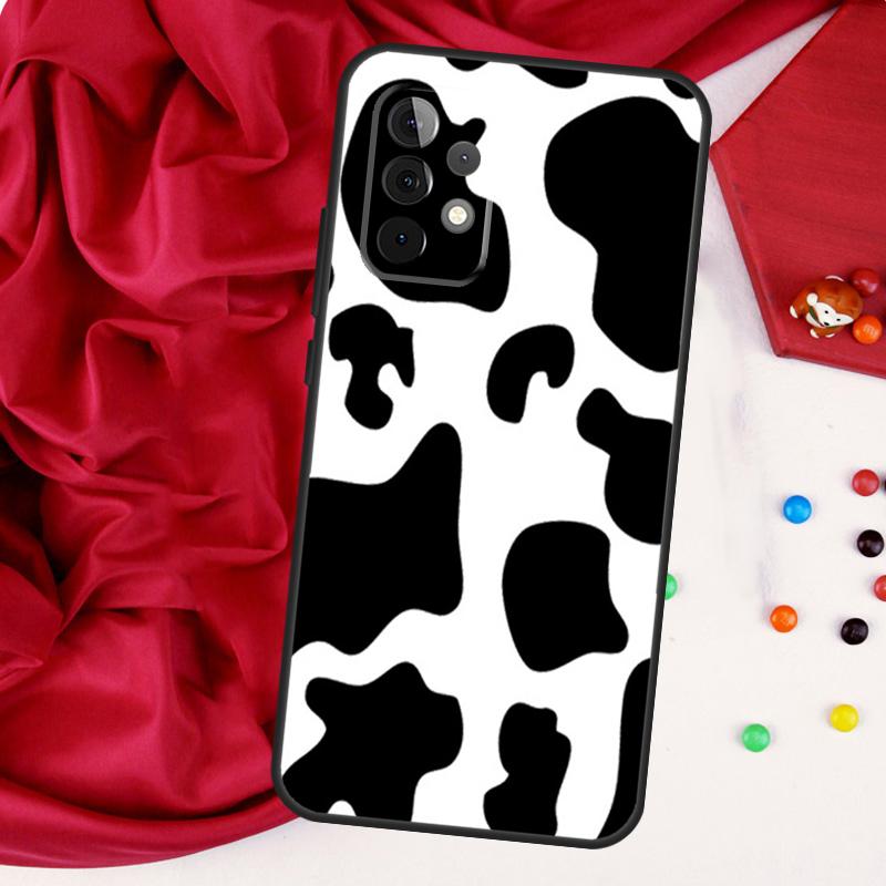 Spotted Cow Skin Print For Samsung Galaxy A26 A05 A06 A16 A54 A34 A14 A22 A32 A52 A55 A35 A15 A53 A13 A56 A36 Case