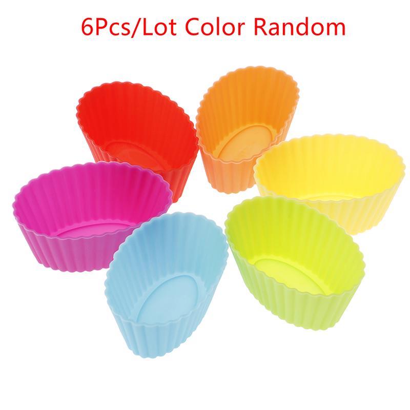 

6шт силиконовый торт кекс чашка торт инструмент для выпечки выпечка силиконовая форма