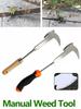 Manual Weed Grass Rooting Tool Heavy Duty Stainless Steel Mower Sickle Manual Weeding Tool for Road Cracks and Garden