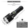 Rechargeable Powerful LED Flashlight Torch Light 10000LM High Power Flashlight Tactical Lantern Long-cut Range Hand Lamp For Camping