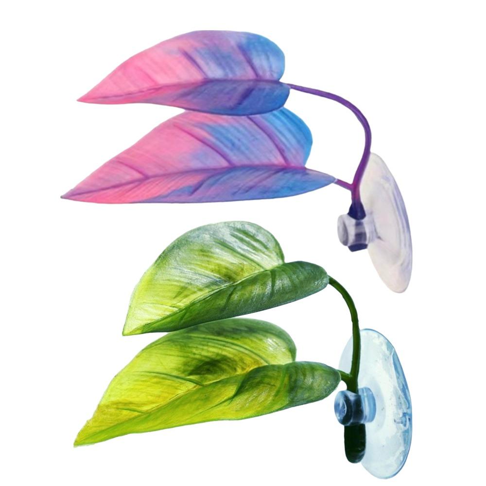 1/2pcs With Suction Cup Betta Fish Rest Leaf PP Artificial Betta Fish Leaves  Fish Spawning Resting