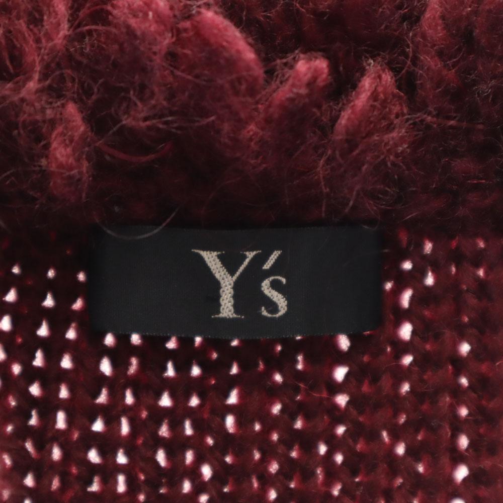 Y's made in Japan Long sleeve knit cardigan Bordeaux Youji Yamamoto Women Used