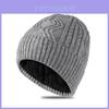 Knitted Hat Men Winter Warmth Wool Beanie Thicklined Fleece For Cold Weather