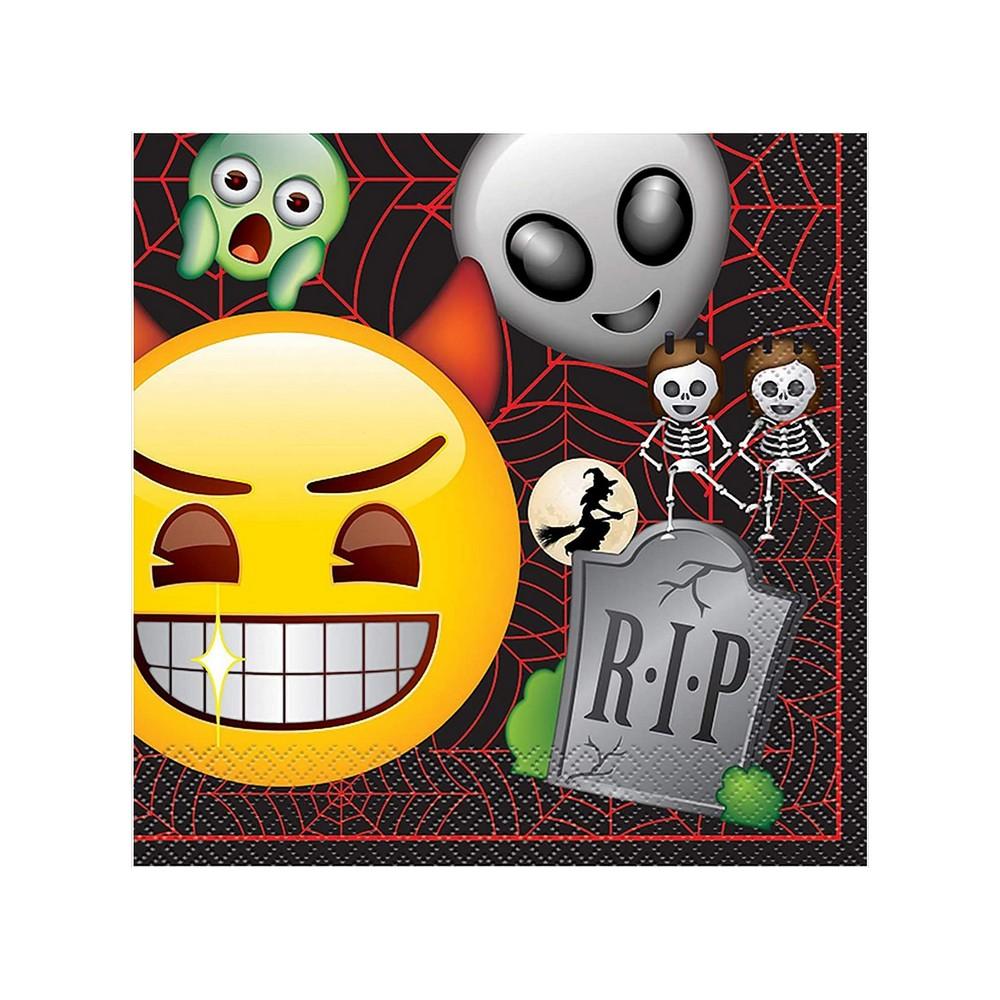 Unique Party Emoji Halloween Napkins (Pack of 16)