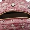 MCM Burgundy Gradient Visetos Monogram Backpack with Large 3D Logo for Daily & Street Style Use