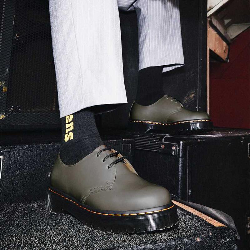 Dr. Martens 1461 Bex Series British Style Thick Sole Dress Shoes Unisex Dress Shoes Gray 27141481