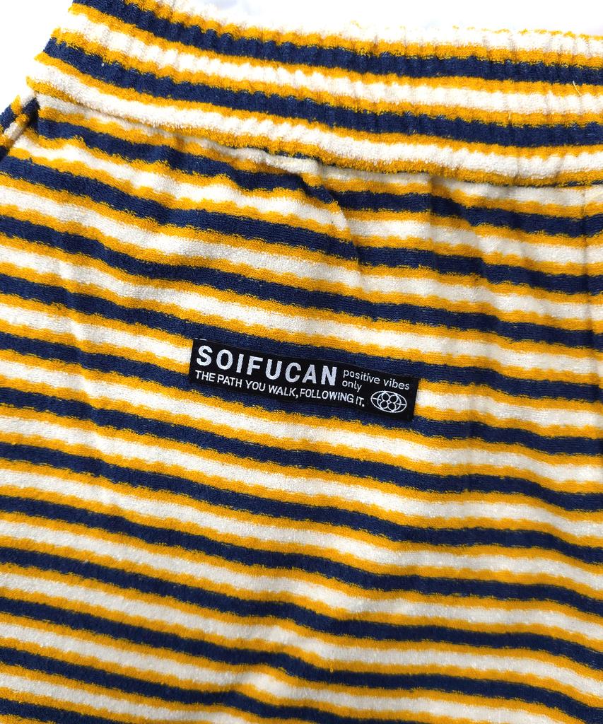 Soipeuyukaen Retro Striped Terry Shorts