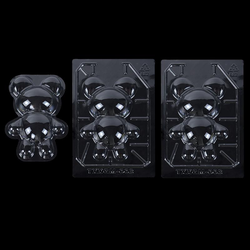 

3 шт., ручная работа, форма для торта в виде 3D-медведя, эпоксидная смола, желе, купол, мусс, большой размер, силиконовая хрупкая форма для торта в виде шоколадной бомбы