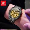 OLEVS 6722 Business Skeleton Automatic Mechanical Watches Man Waterproof Luminous Stainless Steel Wristwatches for Man Relogio