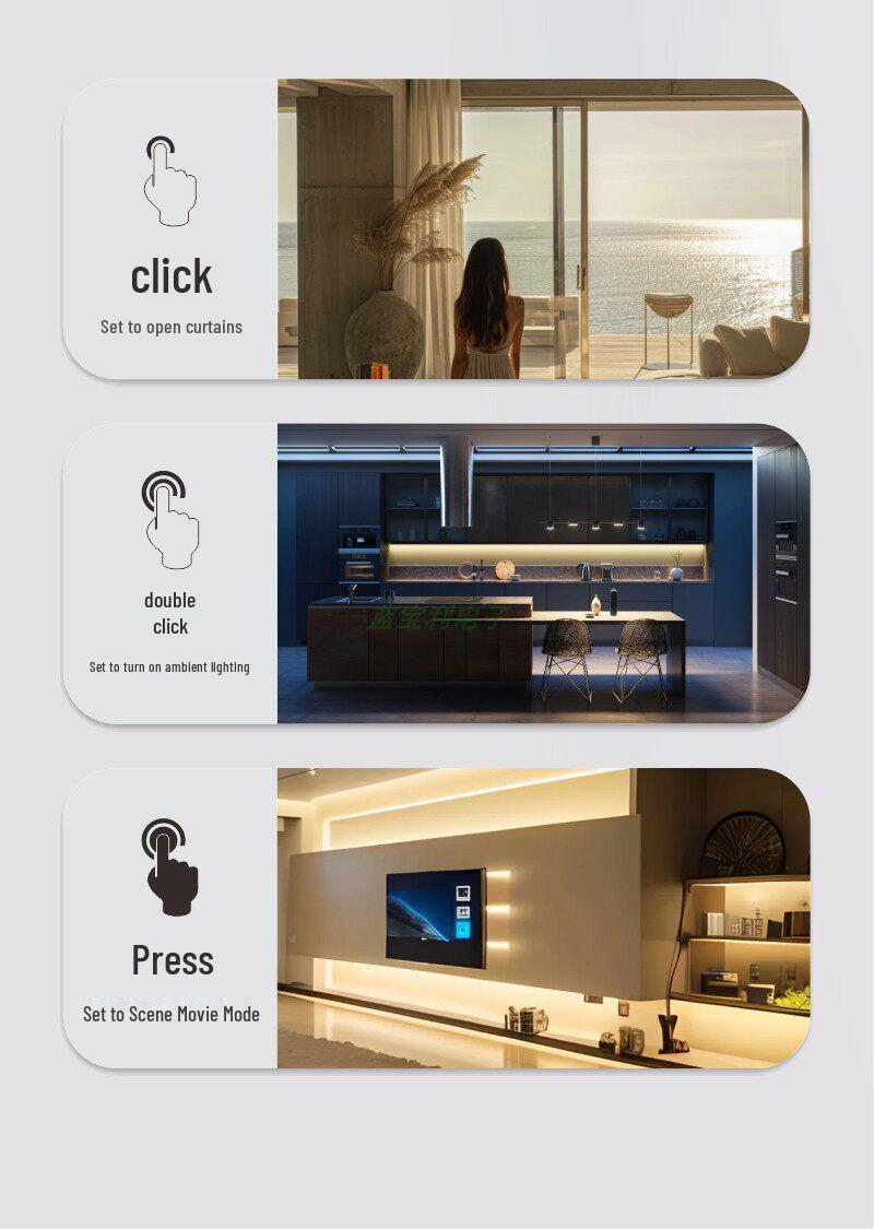 Bluetooth Mesh Smart Scene Switch: Triple Controls, Mijia App Compatible