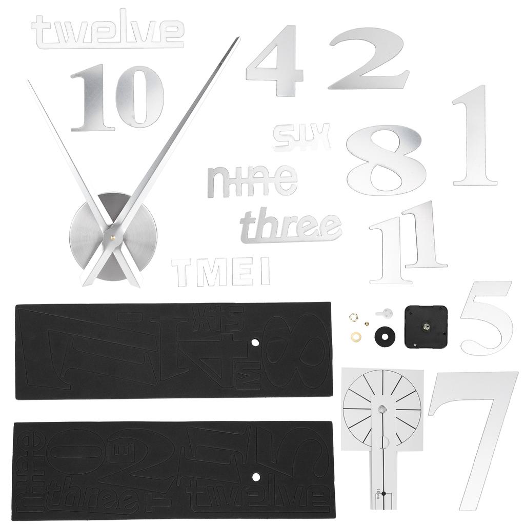 Frameless DIY Wall Clock Modern Mirror Wall Sticker for Home Living Room Bedroom Decor