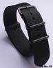 Black Nylon & Canvas Watch Strap with Vacuum-Plated Buckle