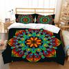 Bohemian Lotus King Queen Duvet Cover Boho Mandala Bedding Set For Kids Teens Adults Exotic Flowers 2/3pcs Polyester Quilt Cover