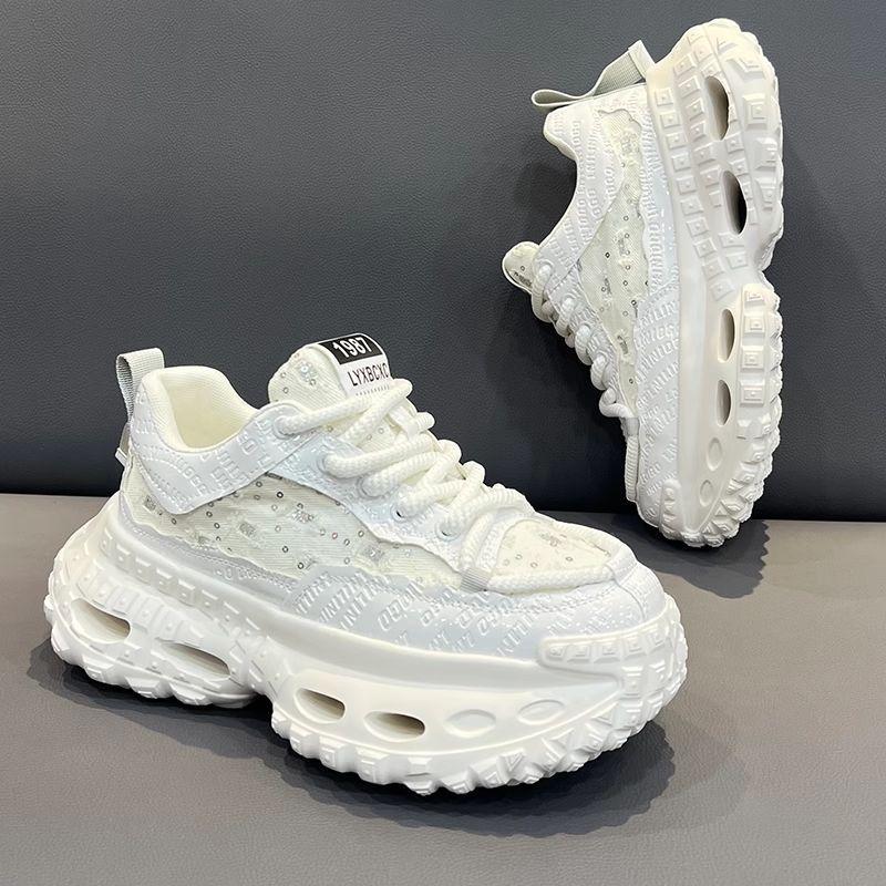 Canvas Breathable Casual Shoes Thick-soled Dad Shoes Versatile Low-top Fashionable Personality Versatile Men's Shoes