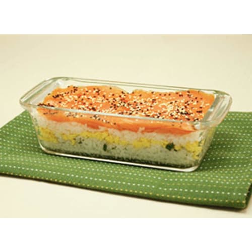 Iwaki BC211 Heat-Resistant Glass Cake Pan, Square Pound Cake Pan, 18x8cm