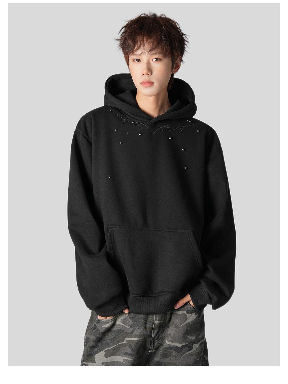 

Orilong Men s Heavyweight Fleece Lined Hoodie - Versatile and High Quality Large чорний