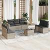 VidaXL Garden Lounge Set with Cushions 8 Pcs, Sofas with Adjustable Feet, Outdoor Furniture Set Patio Terrace, 3218832