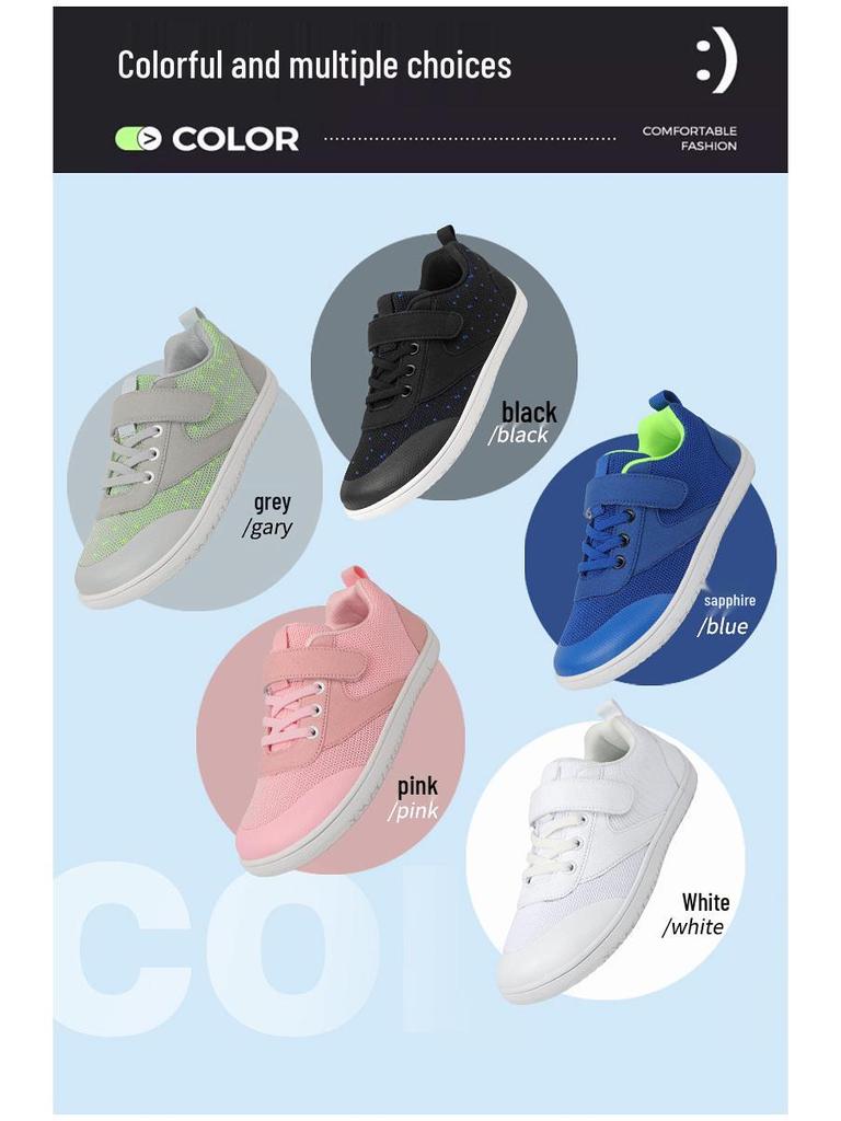 Children's Wide-Toe Barefoot Outdoor Casual Shoes - Zero Drop, Wide-Fit Sports Shoes