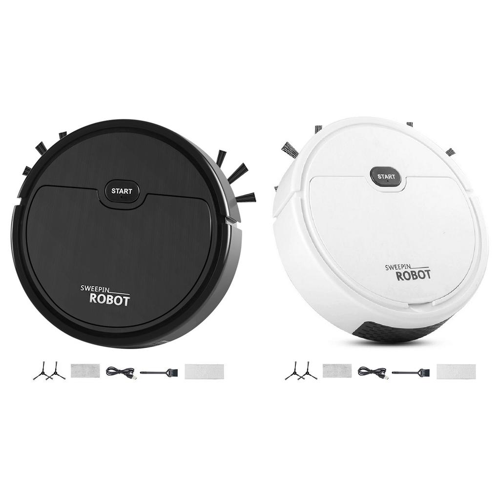 Robot Vacuum and Mop Combo Ultra-Thin Cordless Robot Vacuum Smart Navigation Low Noise for Pet Owner Small Apartment Dorm Room
