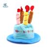 Pet Cosplaying Cute Pet Birthday Hat Adjustable Colorful Dog Party Hat Plush Soft Birthday Cake Hat for Dog Cat