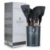 11-Piece Wooden Handle Silicone Kitchenware Set - Includes 9 Kitchen Tools, Spatula, and Spoon.