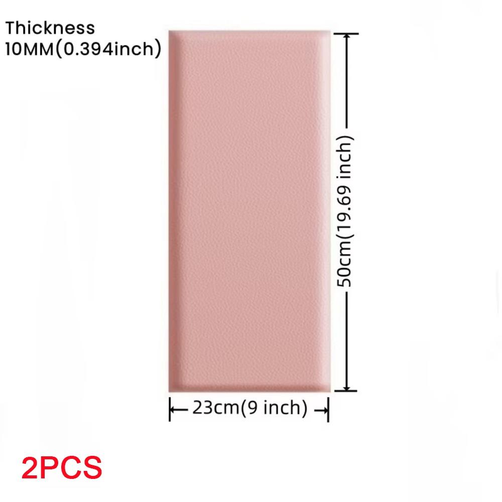 

2 шт. Кожаная 3D наклейка на стену Дизайн мягкой сумки Защита изголовья Защита дома 2 PCS-23x50cm