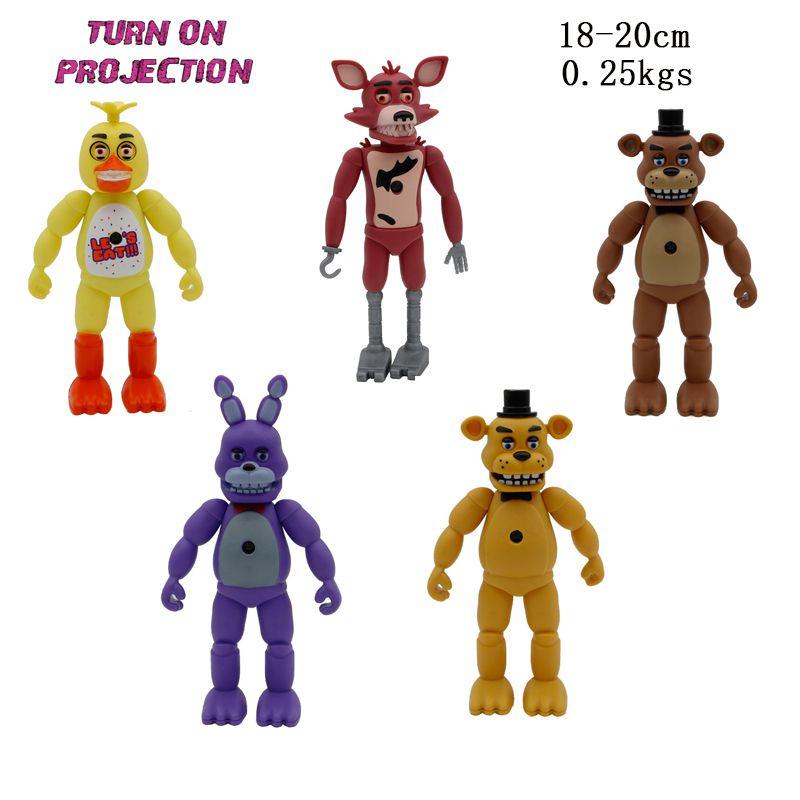 Five Nights At Freddy's Projector Action Figure Toy Set Safe Non-toxic And Designed For Kids 3 And Up