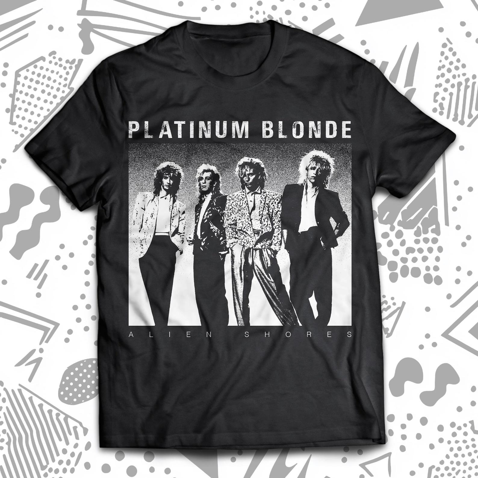 Platinum Blonde Alien Shores Shirt, 80s Synth Pop, Thompson Twins, Pet shop Boys, Human League, OMD, Depeche Mode, Tears For Fears, A-Ha L
