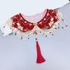 Girl False Collar Embroidered Chinese Ancient Shirt Shawl Wrap for Carnivals