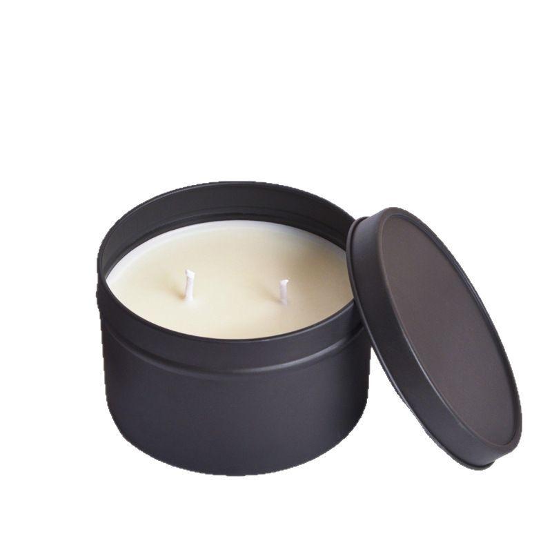 Black Tinplate Scented Candle, Scented Soy Wax Glass Cup Ornament, Holiday Gift Scented Candle