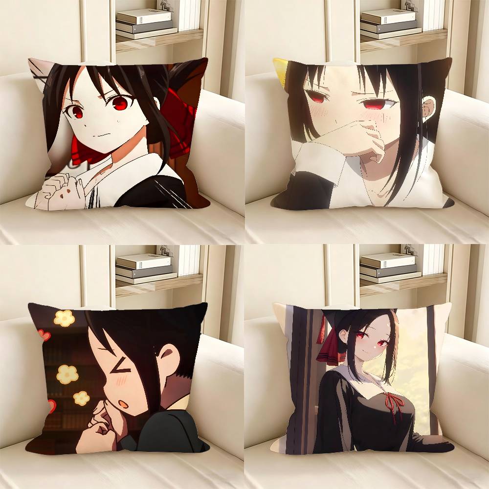 1pc Cute Kaguya Shinomiya Pillow Case Fashion Square Pillowcase Bedroom Sofa Room Ins Decoration Leisure