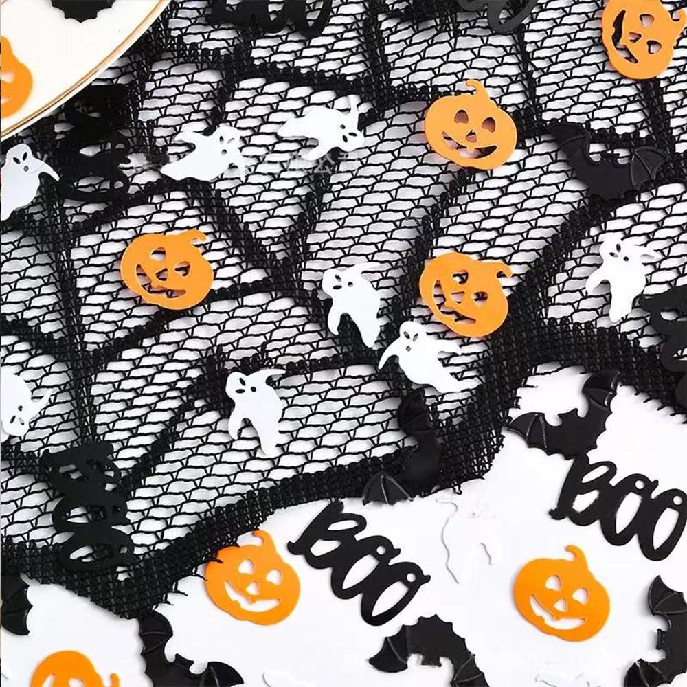 Runtow 15g Halloween Flat Bat Ghost Witch Loose Sequins, BOO Confetti Halloween Party Festival Ornament Accessories