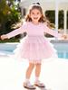 Little Maven Autumn Girls' Long Sleeve Princess Dress with Mesh Skirt