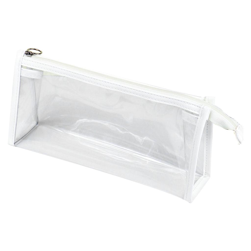 Clr Pencil Case Large Capacity Waterproof Portable Minimalist PVC Transparent Pen Bag for Stationery Cosmetics