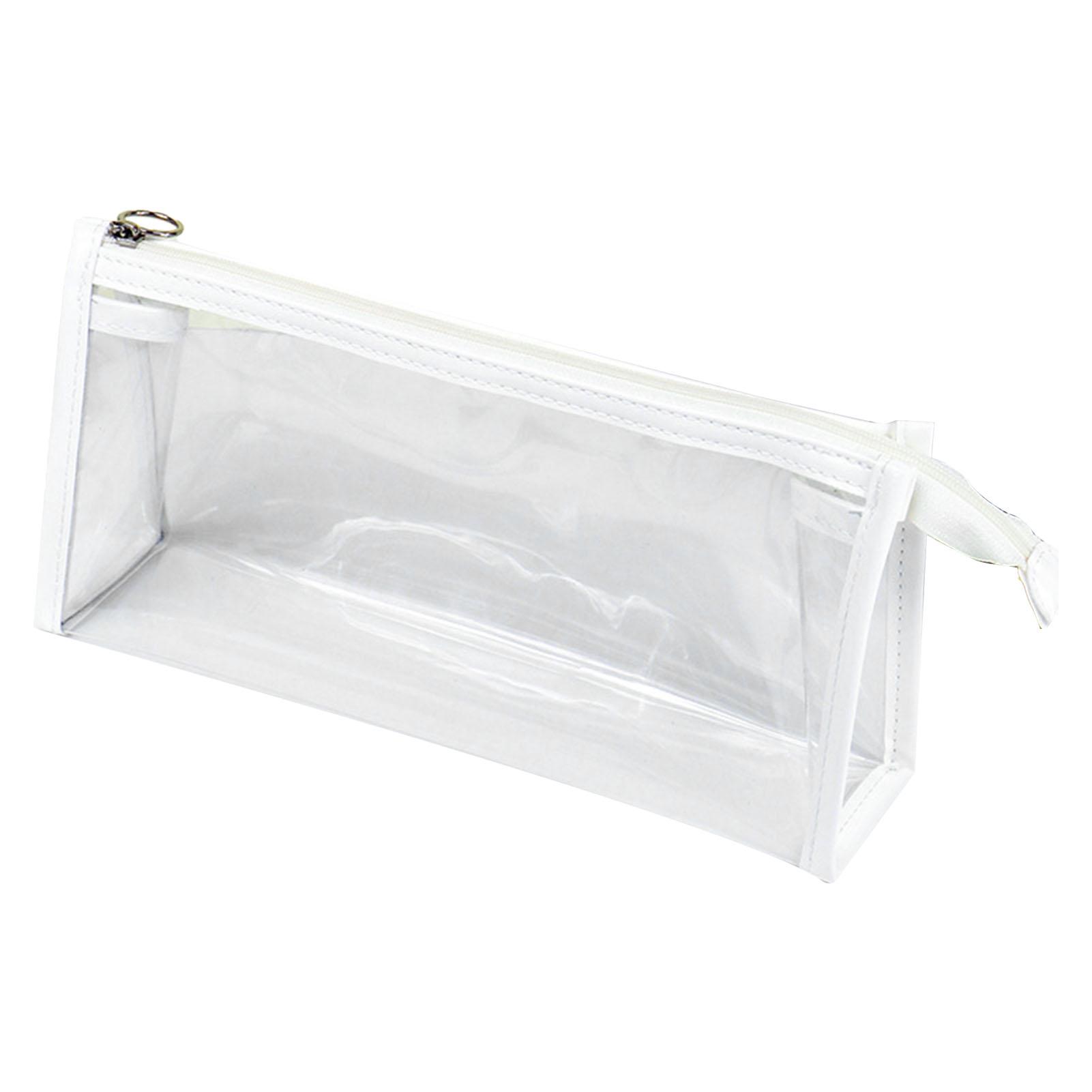 Doorzichtig Pennenbakje Grote Capaciteit Waterdicht Draagbaar Minimalistisch Transparant PVC Pennenbakje voor Schrijfwaren Cosmetica