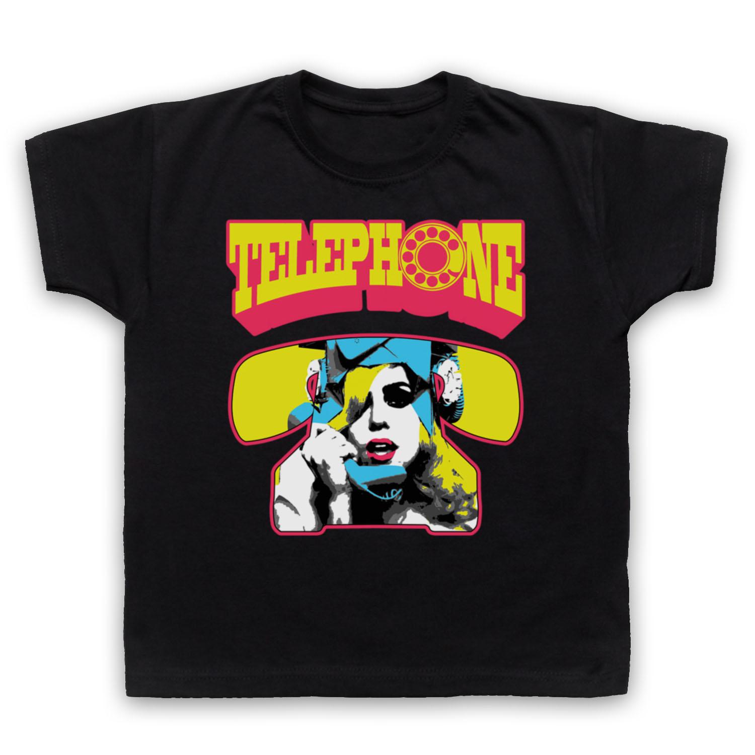 

GAGA TELEPHONE UNOFFICIAL POP STAR ICON KNOWLES KIDS CHILDS T-shirt 120