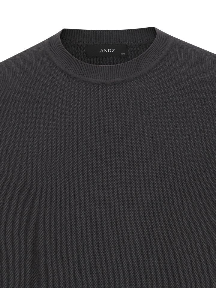 AND Z Men'S) Fine Texture Round Neck Short Sleeve Knit_Bzf2Er1103Gr