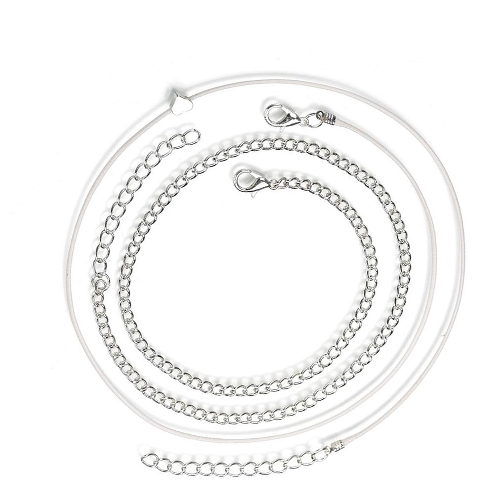 Beach Ankle Bracelets Wear-resistant Vintage Anklets Chain Silver Double-Layered Ankle Chains Foot Jewelry Pendant for Women