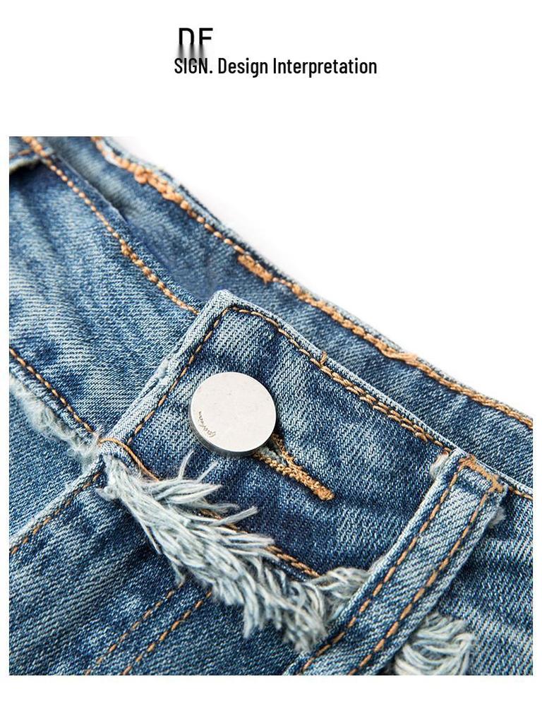 2023 Jaro/Léto Nadměrná velikost Dámská Džínová Midi Sukně s Vysokým Pasem, Retro, Dřená, s Rozparkem