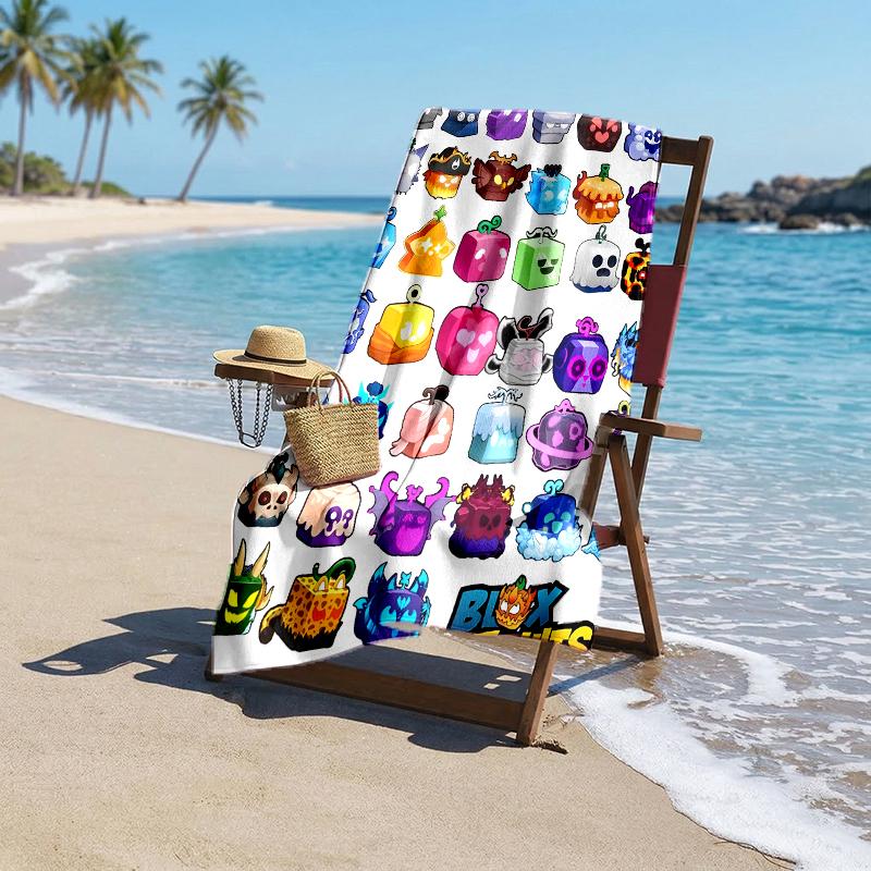 Blox Fruit Fashion Beach Towel: Ideal for Summer Adventures Soft, absorbent and quick drying suitable for swimming and bathing