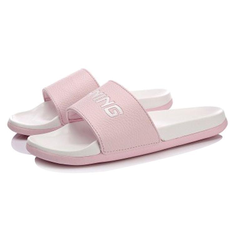 Li-Ning Lightweight Trendy Slide Sandals Women Footwear Pink White AGAN004-2